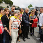 Kanonizacja Jana XXIII I Jana Pawła II - Pielgrzymi na Monte Cassino, biskum Marian Florczyk z grupą z kieleckiego MPK / Wojciech Habdas / Radio Kielce