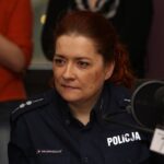 Aspirant Małgorzata Sałapa - Bazak z wydziału prewencji KW Policji w Kielcach. / Stanisław Blinstrub / Radio Kielce