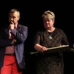 W Teatrze im. Stefana Żeromskiego odbył się koncert "O Duszo Wszelka..." podczas którego wręczono nagrody Stowarzyszenia im. Jana Karskiego w Kielcach. / Piotr Michalski / Radio Kielce