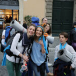 Piazza Navona i kościół św. Agnieszki, pielgrzymi zbierają się przed nocnym czuwaniem na placu i w kościele. (26.04.2014) / Wojciech Habdas / Radio Kielce