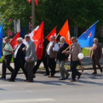 Pochód pierwszomajowy w Ostrowcu / Teresa Czajkowska / Radio Kielce