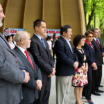 Pochód sympatyków SLD ulicą Sienkiewicza do parku miejskiego w Kielcach / Kamil Król / Radio Kielce