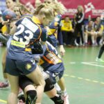 Rewanżowy mecz barażowy o wejście do I ligi piłkarek ręcznych: Ruch II Chorzów - Korona Handball Kielce / Kamil Król / Radio Kielce