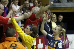 Rewanżowy mecz barażowy o wejście do I ligi piłkarek ręcznych: Ruch II Chorzów - Korona Handball Kielce / Kamil Król / Radio Kielce