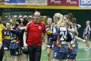 Rewanżowy mecz barażowy o wejście do I ligi piłkarek ręcznych: Ruch II Chorzów - Korona Handball Kielce / Kamil Król / Radio Kielce