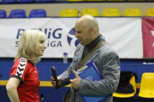 Rewanżowy mecz barażowy o wejście do I ligi piłkarek ręcznych: Ruch II Chorzów - Korona Handball Kielce / Kamil Król / Radio Kielce