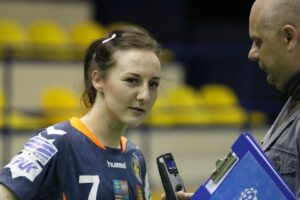 Rewanżowy mecz barażowy o wejście do I ligi piłkarek ręcznych: Ruch II Chorzów - Korona Handball Kielce / Kamil Król / Radio Kielce