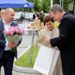 Przedstawiciele władz miasta, województwa, uczelni wyższych, przedsiębiorcy a także podsekretarz stanu w Ministerstwie Infrastruktury i Rozwoju Iwona Wendel wzięli udział w uroczystości „Wbicia pierwszej łopaty pod budowę Zespołu Inkubatorów KPT”. / Wojciech Habdas / Radio Kielce