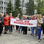 Pikieta Pielęgniarek pod urzędem Marszałkowskim Województwa Świętokrzyskiego / Stanisław Blinstrub / Radio Kielce