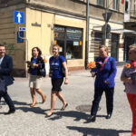 Kandydaci Platformy Obywatelskiej do Parlamentu Europejskiego prowadzili 1 maja w centrum Kielc swoją kampanię wyborczą. / Bartłomiej Zapała / Radio Kielce