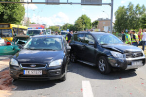 Groźny wypadek w centrum Kielc / Kamil Król / Radio Kielce