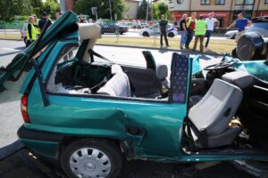 Groźny wypadek w centrum Kielc / Kamil Król / Radio Kielce