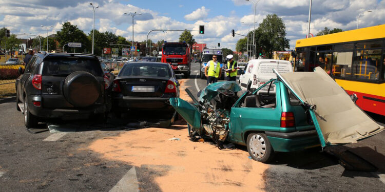 Groźny wypadek w centrum Kielc / Kamil Król / Radio Kielce