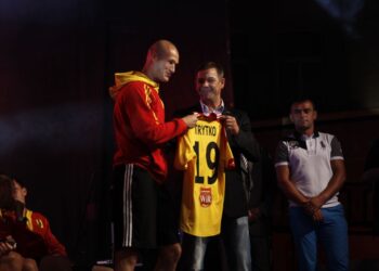 Prezentacja Korony Kielce na kieleckim Rynku - Przemysław Trytko / Stanisław Blinstrub / Radio Kielce
