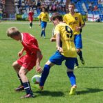 Minimundial 2014. Fragment finału Holandia (gimnazjum z Łagowa) - Anglia (gimnazjum z Daleszyc) / Kamil Markiewicz / Echo Dnia