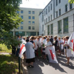 Marsz protestacyjny pracowników szpitala / Teresa Czajkowska / Radio Kielce