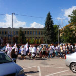 Marsz protestacyjny pracowników szpitala / Teresa Czajkowska / Radio Kielce