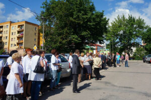 Marsz protestacyjny pracowników szpitala / Teresa Czajkowska / Radio Kielce