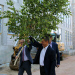 Zatknięcie wiechy na nowym budynku Wydziału Nauk o Zdrowiu UJK / Kamil Król / Radio Kielce