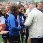 Klubowe Mistrzostwa Polski Dziewcząt U-16 w piłce nożnej . Wręczenie pucharów. / Wojciech Habdas / Radio Kielce