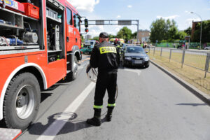 Wypadek na skrzyżowaniu ulic Źródłowej i Sandomierskiej. / Wojciech Habdas / Radio Kielce