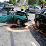 Wypadek na skrzyżowaniu ulic Źródłowej i Sandomierskiej. / Wojciech Habdas / Radio Kielce