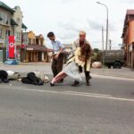 Rekonstrukcja zamachu na Helmuta Kappa w Jędrzejowie. / Ewa Pociejowska-Gawęda / Radio Kielce