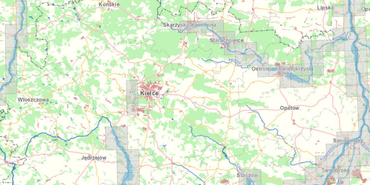 mapa terenów zagrożonych powodzią / http://mapy.isok.gov.pl/imap/