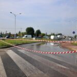 Awaria magistrali wodociągowej na skrzyżowaniu ulic Krakowskiej i Jagiellońskiej / Kamil Król / Radio Kielce