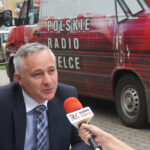 W piątek 18 lipca nasza radiowa ekipa odwiedziła Końskie. Nasz wóz satelitarny ustawił się na skwerze obok kolegiaty pw. św.Mikołaja. / Ewa Kiślak / Radio Kielce