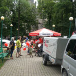 W piątek 18 lipca nasza radiowa ekipa odwiedziła Końskie. Nasz wóz satelitarny ustawił się na skwerze obok kolegiaty pw. św.Mikołaja. / Ewa Kiślak / Radio Kielce