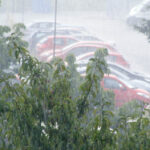 Fragmenty ulicy Klonowej w Kielcach zalany przez wodę po ulewnej burzy. / Radosław Podsiadły / Radio Kielce