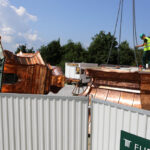 Święty Krzyż. Przygotowanie trzeciego elementu kopuły. / Wojciech Habdas / Radio Kielce