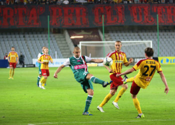 31.05.2014 Fragment meczu Korona Kielce - Śląsk Wrocław / Wojciech Habdas / Radio Kielce