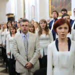 Msza Święta przed Koncertem Galowym Ogólnopolskiego Przeglądu Chórów Akademickich na Św, Krzyzu / Wojciech Habdas / Radio Kielce