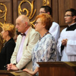 Msza Święta przed Koncertem Galowym Ogólnopolskiego Przeglądu Chórów Akademickich na Św, Krzyzu / Wojciech Habdas / Radio Kielce