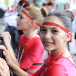 Harcerze biorący udział w 41 Międzynarodowym Harcerskim Festiwalu Kultury Młodzieży Szkolnej odebrali od prezydenta Kielc klucze do bram miasta / Wojciech Habdas / Radio Kielce