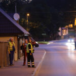 Nocą i wczesnym rankiem do klasztoru na Świętym Krzyżu przetransportowane zostały elementy powstającej tam wieży. / Wojciech Habdas / Radio Kielce