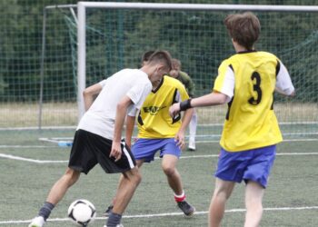 Wakacje z Futbolem, fragment meczu ćwierćfinałowego gimnazjów: Pogromcy Nadwagi - Kadra Czeczenii / Kamil Król / Radio Kielce