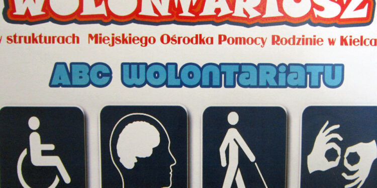 Wolontariat plakat / Iwona Murawska / Radio Kielce