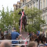 Uroczystości odsłonięcia pomnika Marszałka Józefa Piłsudskiego. / Stanisław Blinstrub / Radio Kielce