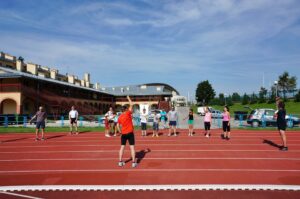 Świętokrzyskie na Fali - Bez Kofeiny - bieganie na stadionie lekkoatletycznym / Stanisław Blinstrub, Krzysztof Żoładek / Radio Kielce