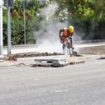 Budowa busapasów na ulicy Warszawskiej w Kielcach. / Stanislaw Blinstrub / Radio Kielce