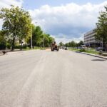 Budowa busapasów na ulicy Warszawskiej w Kielcach. / Stanislaw Blinstrub / Radio Kielce