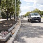 Budowa busapasów na ulicy Warszawskiej w Kielcach. / Stanislaw Blinstrub / Radio Kielce