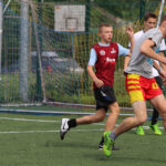 Fragment meczu finałowego "Wakacji z futbolem 2014" Drużyna Mistrzów - Złoty But / Kamil Król / Radio Kielce