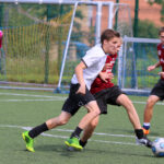 Fragment meczu finałowego "Wakacji z futbolem 2014" Drużyna Mistrzów - Złoty But / Kamil Król / Radio Kielce