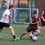 Fragment meczu finałowego "Wakacji z futbolem 2014" Drużyna Mistrzów - Złoty But / Kamil Król / Radio Kielce