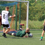 Fragment meczu finałowego "Wakacji z futbolem 2014" Drużyna Mistrzów - Złoty But / Kamil Król / Radio Kielce