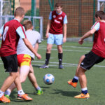 Fragment meczu finałowego "Wakacji z futbolem 2014" Drużyna Mistrzów - Złoty But / Kamil Król / Radio Kielce